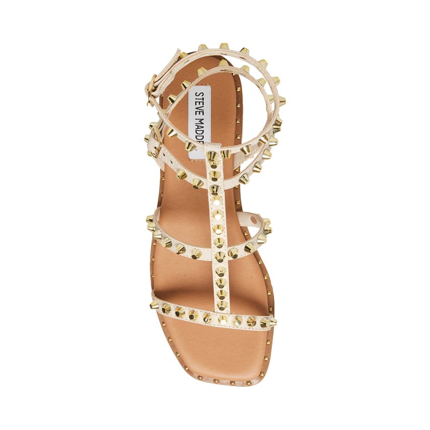 Beige Steve Madden Sunnie Women's Flat Sandals | PH 6092TPY